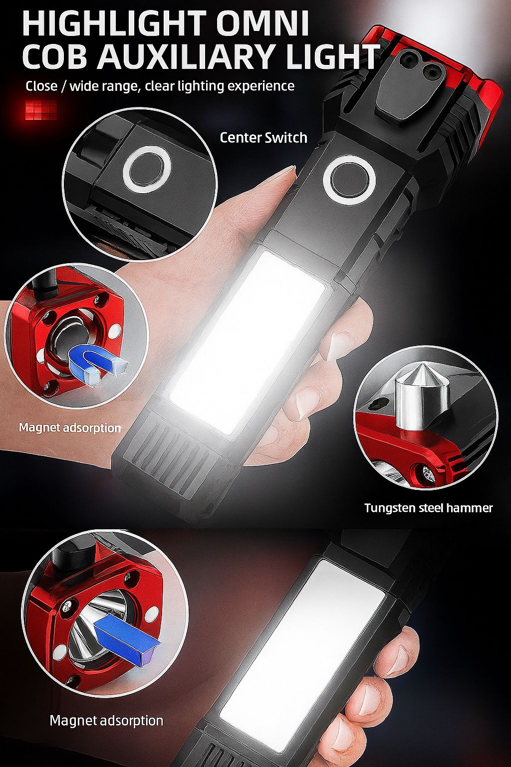 Multitask LED Torch Light Durable & Energy Saving